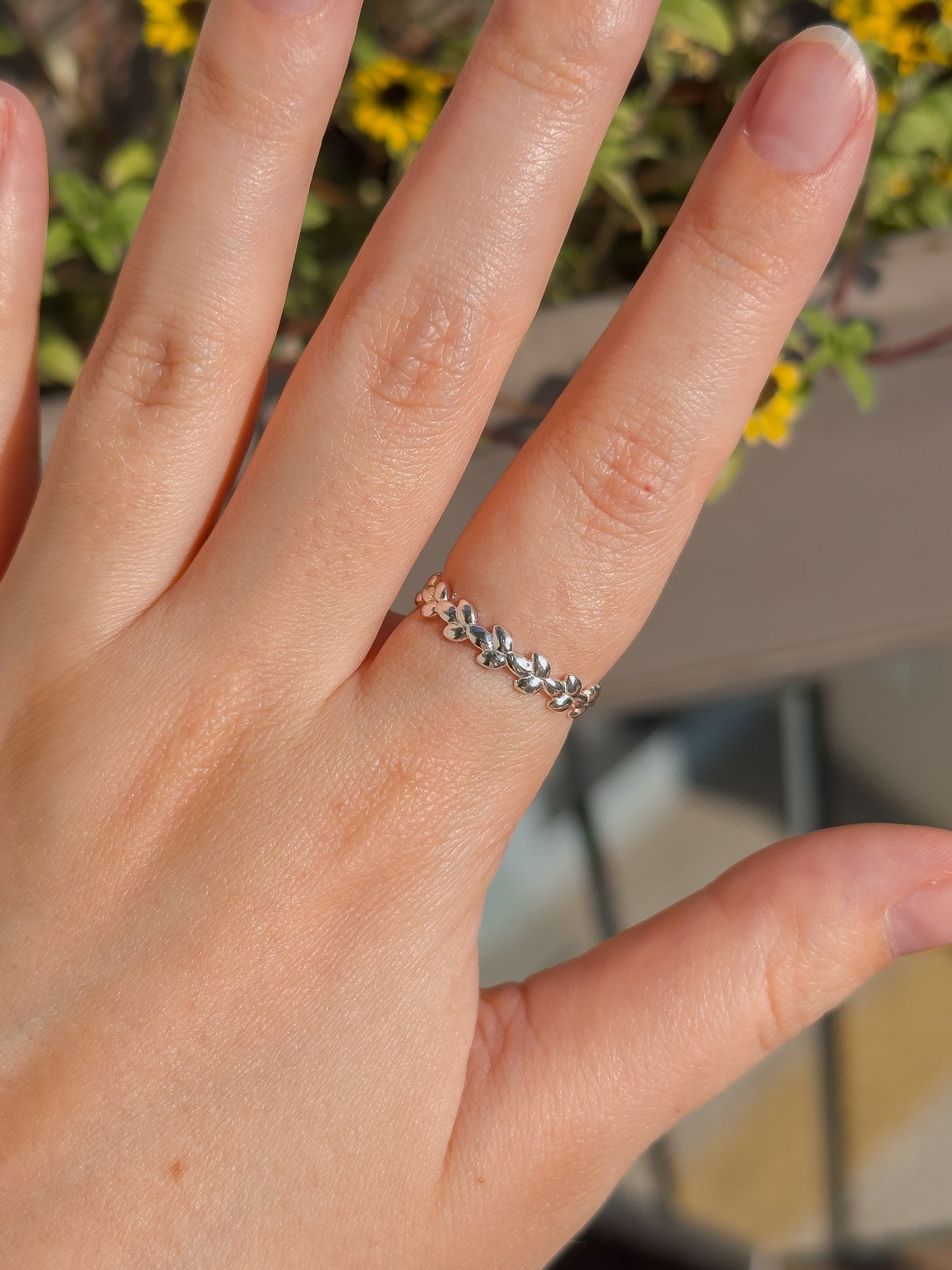 Lily of the Valley Leaf Ring