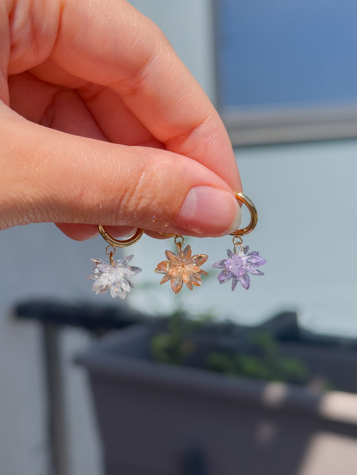 Sparkly Cluster Earrings