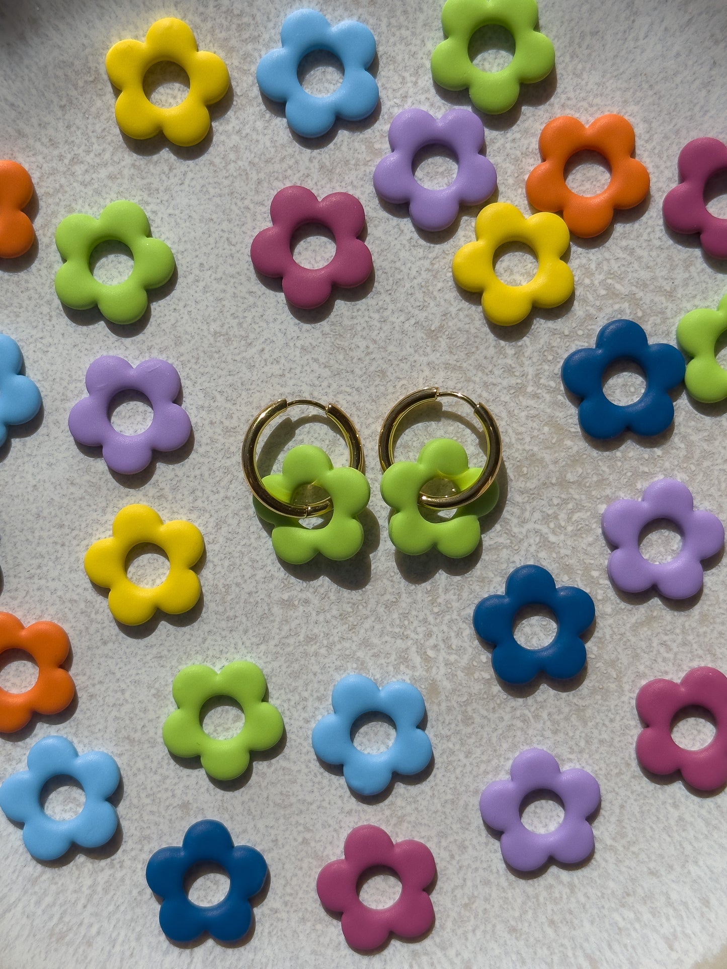 60's Daisy Hoop Earrings