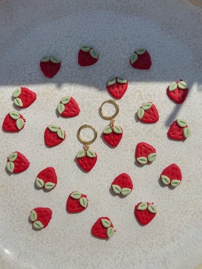 Strawberry Hoop Earrings