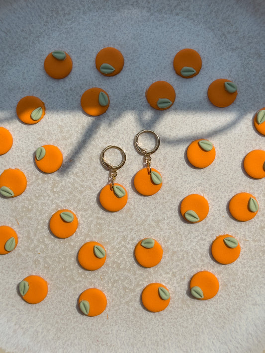 Orange Hoop Earrings