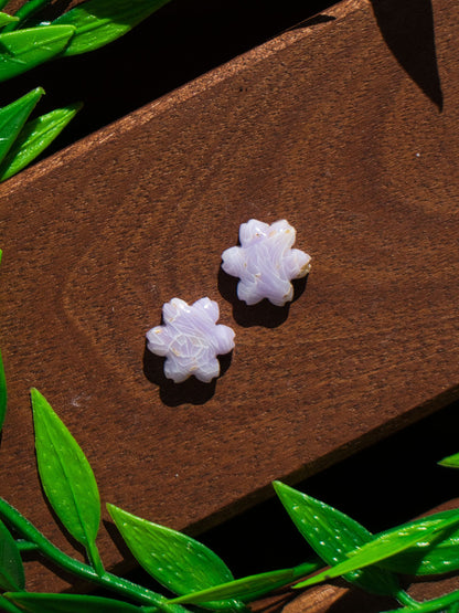 Purple Sakura Stud Earrings