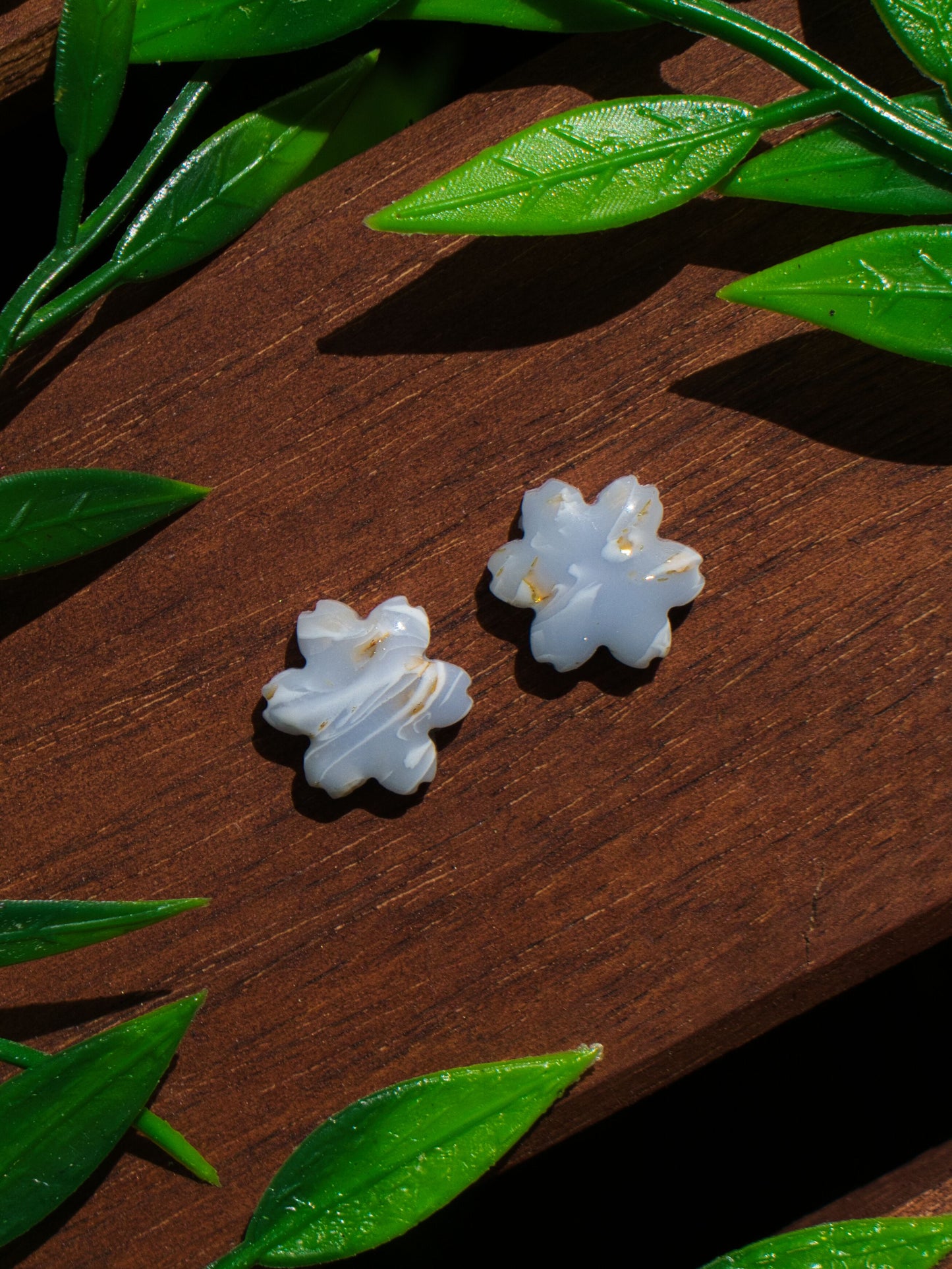 Sakura Blue Stud Earrings