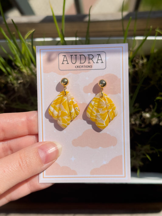 Honey Shell Dangle Earrings