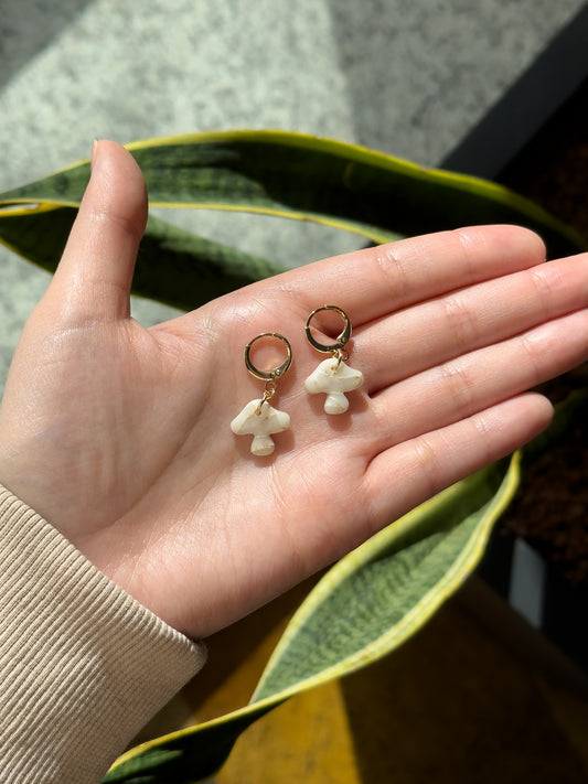 Small Moon Mushroom Hoops